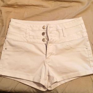 White high waisted shorts